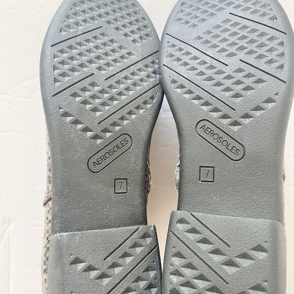 Aerosoles Womens Sophia Brown Boots Size 7 Snake Print Zip - Picture 7 of 10